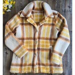 Idyllwind Miranda Lambert Plaid Sherpa Jacket Western Button Down Medium Women's